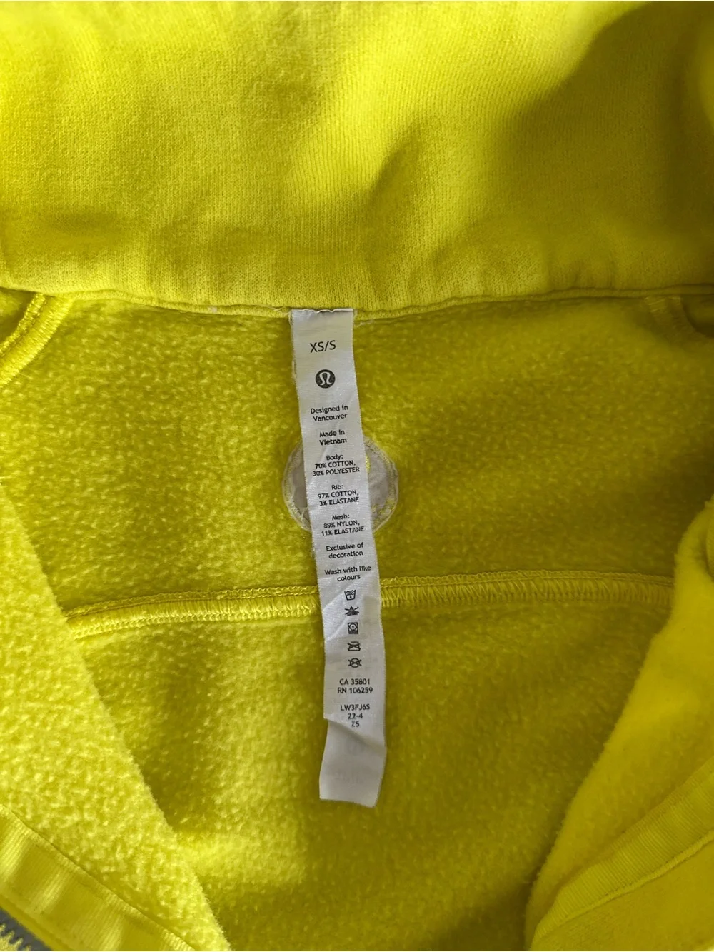 lululemon athletica vibrant yellow